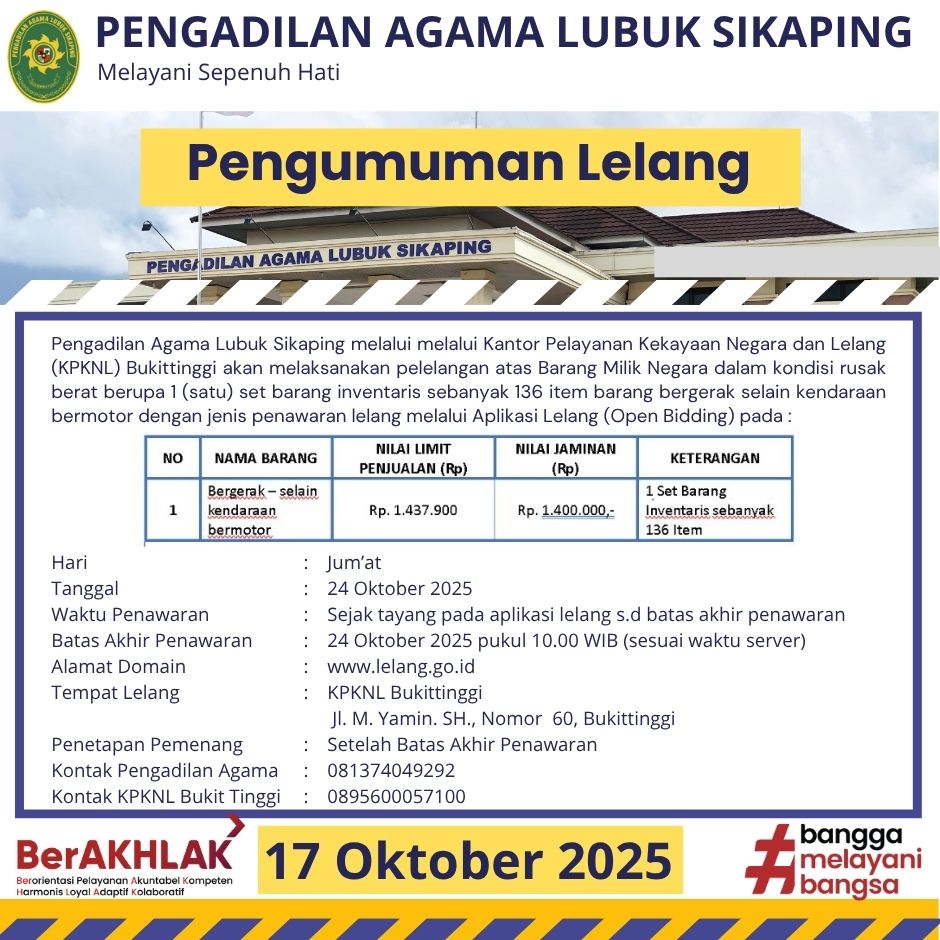 Pengumuman lelang