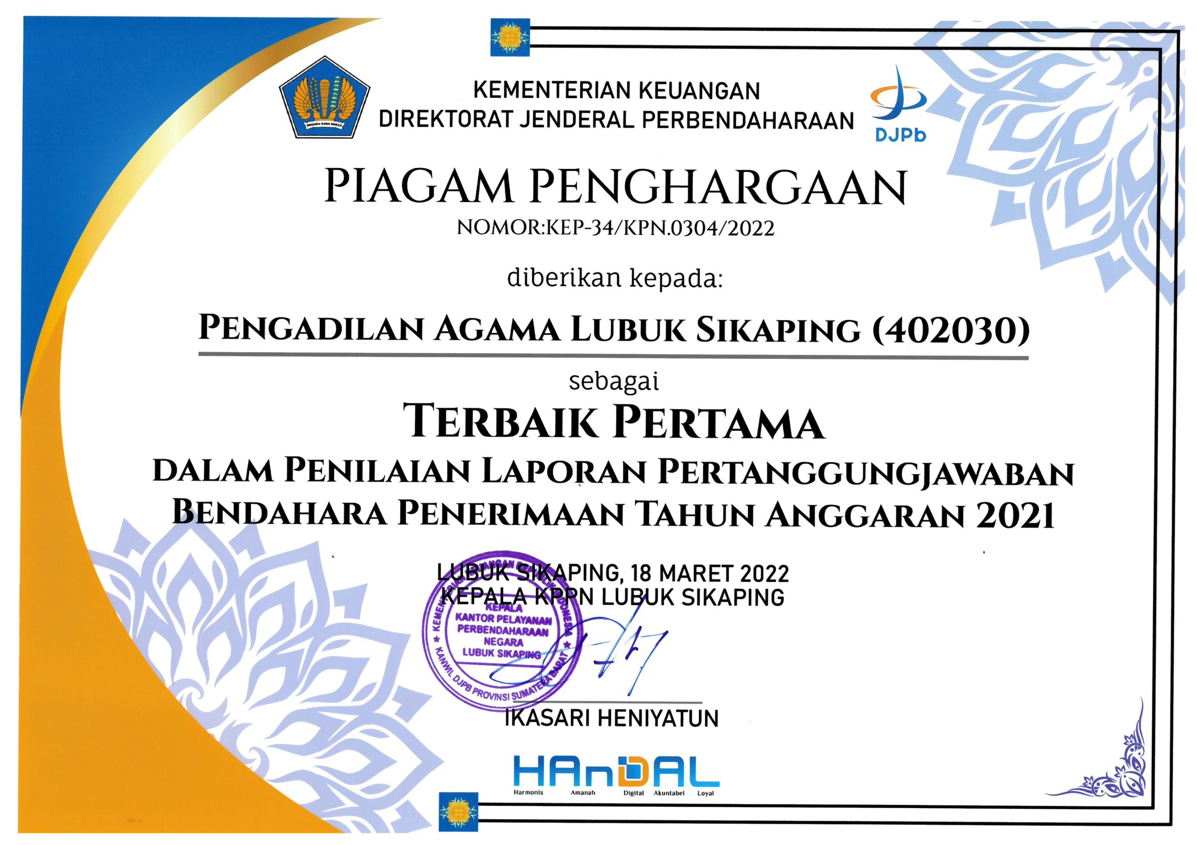 piagam penghargaan ben pen03 22 2022 095151